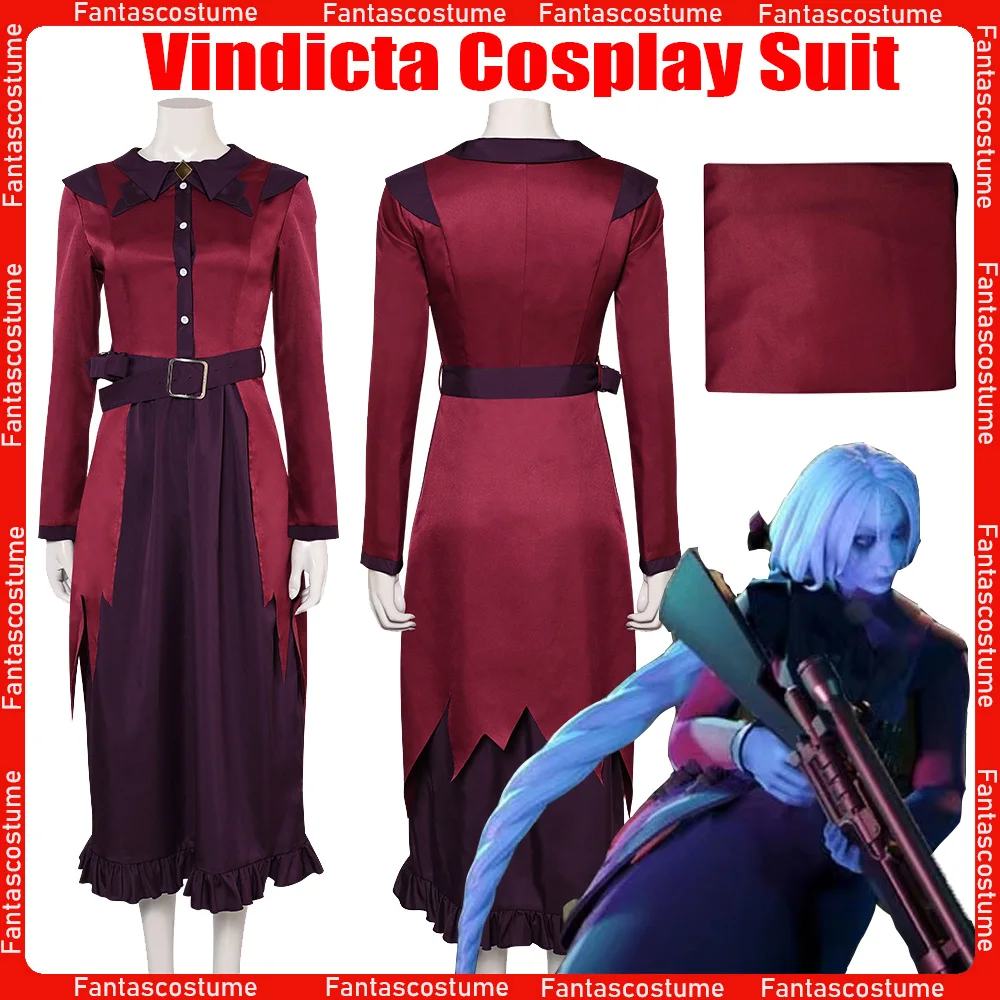 Vindicta Cosplay Witch Clothing Game Deadlock Costume Women Dress Outfits Fantasia Suit Halloween Xmas Carnival Party Clothes