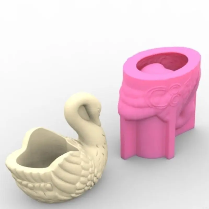

Stylish Cygnus Shaped Sturdy Silicone Mould for Craft Supplies Flower Pots and Pen Holders from Resin Decoration