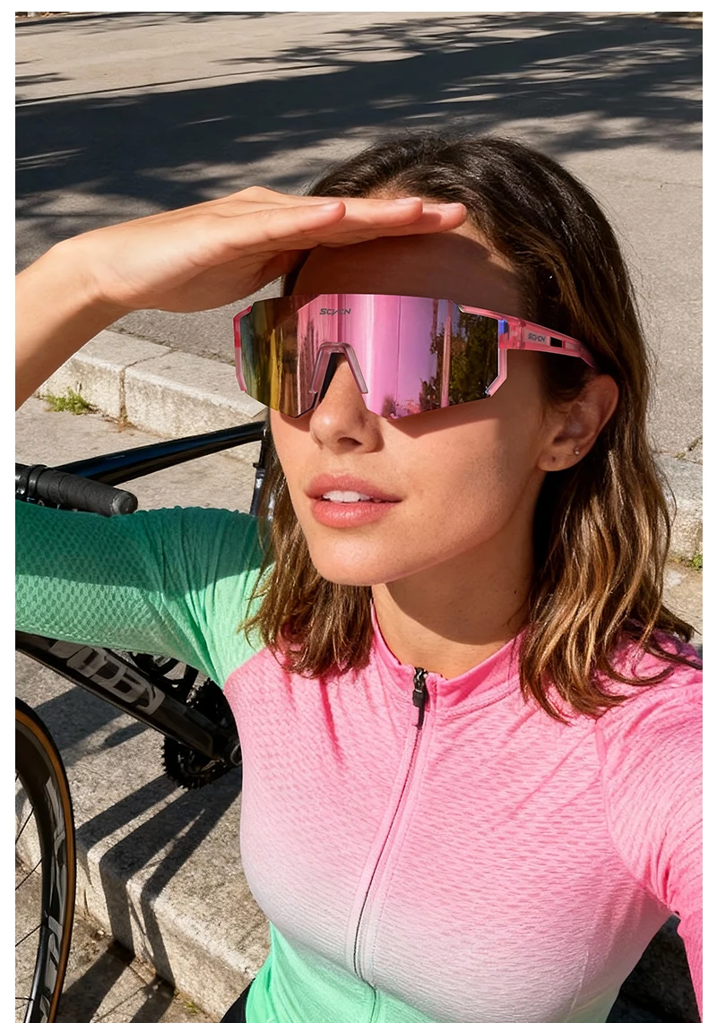 SCVCN Süße Rosa Fahrradbrille, Fahrrad-Fotozubehör, Golf-Okulare, Camping-Sonnenbrille, UV400 Outdoor-Sportausrüstung – Detail 14