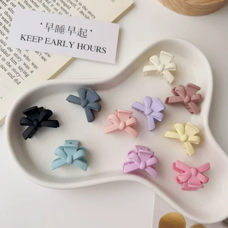 2pc Lovely Small bow Hair Claw Clips for Women Girls Kids Children Hairpin Headband for Hair Washface Accessories Headwear