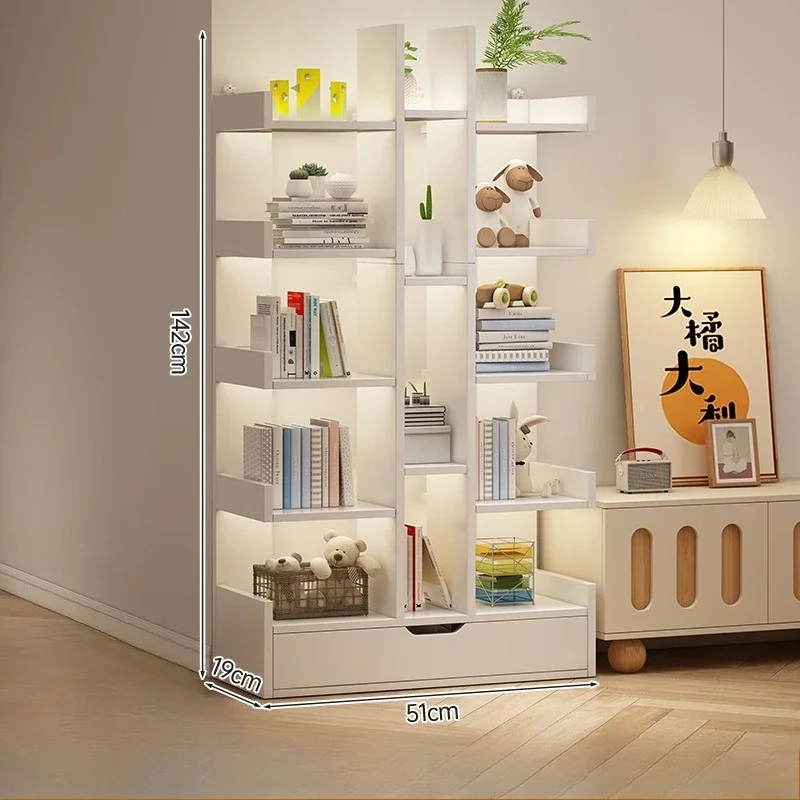 Living Room Bookshelf Solid Wood Cabinet Office Simple Of Modern Book Shelf Multi-Level Floor Standing Storage Rack Bookshelves image 4