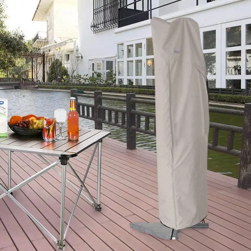 Patio Umbrella Cover Waterproof Outdoor Anti-UV Umbrella Cover Heavy Duty Fabric Umbrella Covers for Outdoor Offset Umbrellas