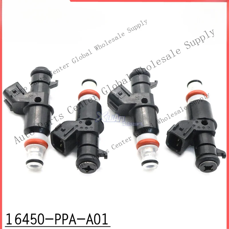 Z+ 16450-PPA-A01 New SET 4 Fuel Injectors For Honda Civic amp; CR-V 2.4L-L4 FJ484