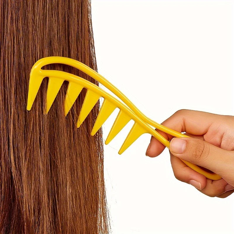 1 Stück Retro Ölkamm für Männer, Stilvoller Kamm mit Hohlgriff, Haarkamm für Friseure und Locken-Massage