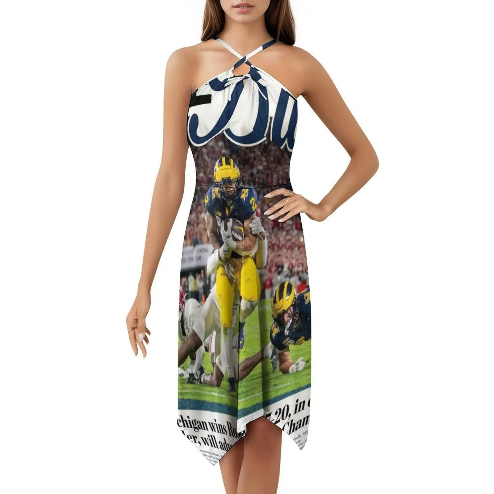 الغطاء الأمامي اليومي 1 / 3 / 24 (وعاء الورد) فستان بوهيمي بدون أكمام متعدد الطباعات فستان حفلات عطلة الشاطئ Umich Uofm