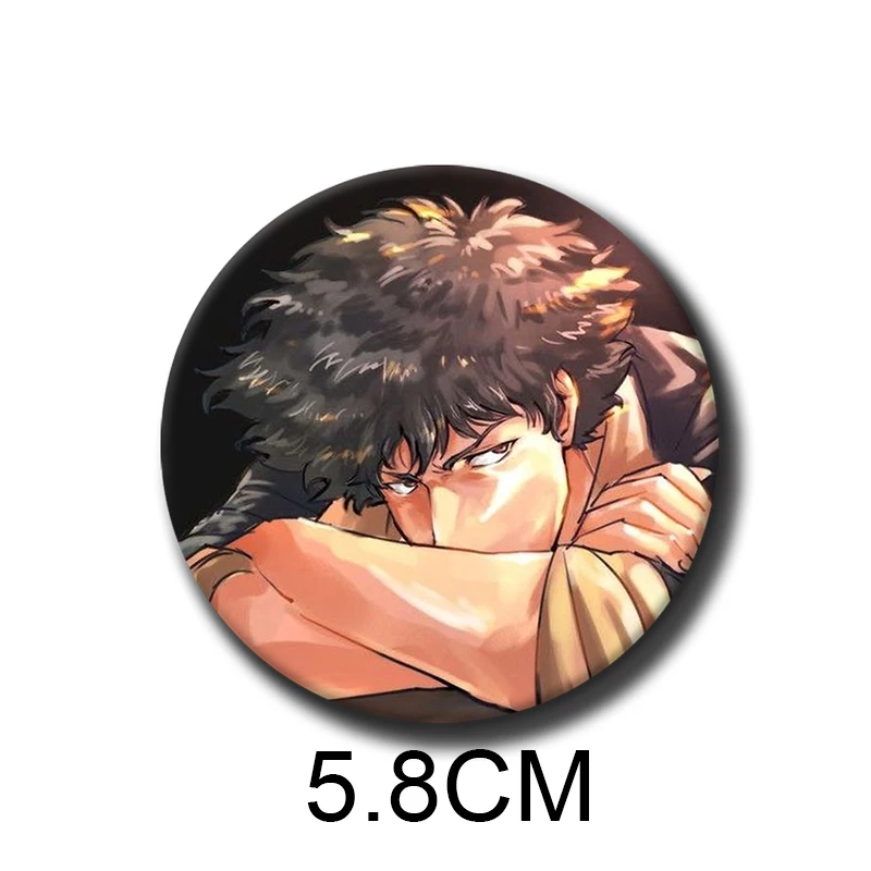 58 مللي متر أنيمي شخصية C-كاوبوي B-بيبوب سبايك شبيجل شارات دبابيس الإبداعية للملابس قبعة ظهره هدية اكسسوارات