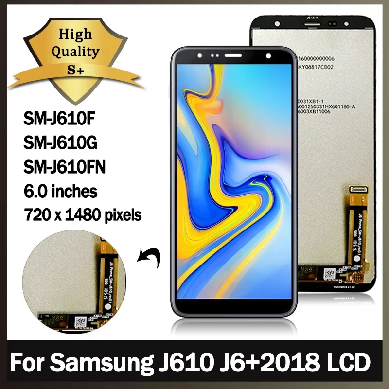 6.0 'inch LCD do Samsung J6 + J6 Plus J610 J610F J610FN wyświetlacz LCD ekran dotykowy do Samsung J4 + 2018 J410 J415 LCD