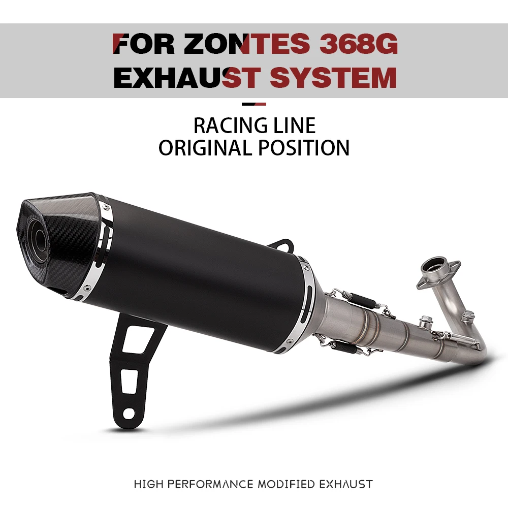 

Для ZONTES 368G AW25: Высококачественная выхлопная система из нержавеющей стали (51 мм) для мотоциклов, гоночная линия, оригинальное расположение