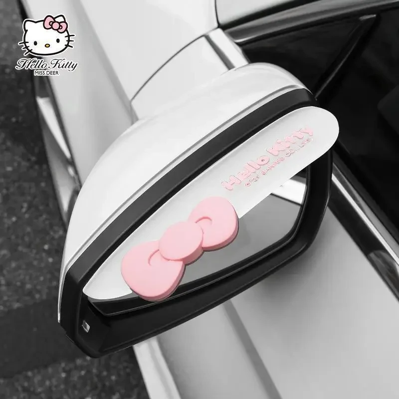 

Sanrio Car Reversing Mirror Rearview Mirror Rain Shield Hello Kitty Cartoon Reflector Sunshade Cute Car Accessories Car Supplies