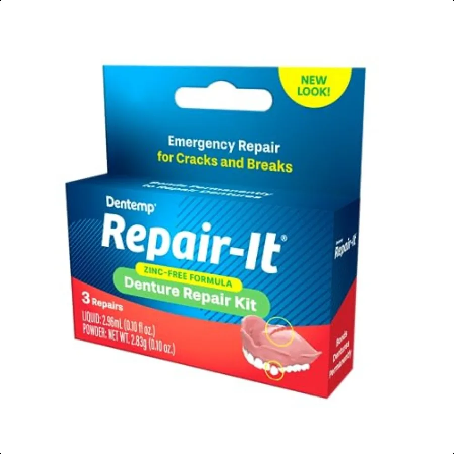 Dentemp-Reparaturset RepairIt Advanced Formula Prothesenreparaturset Prothesenreparaturset repariert defekte Prothesenreparatur zu mir