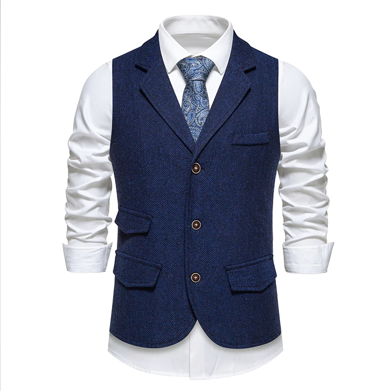 خريف جديد الرجال متعرجة مخيط الساتان الداخلية سترة الأعمال بدلة رسمية غير رسمية وهمية جيب سترة مزدوجة الصدر دعوى سترة