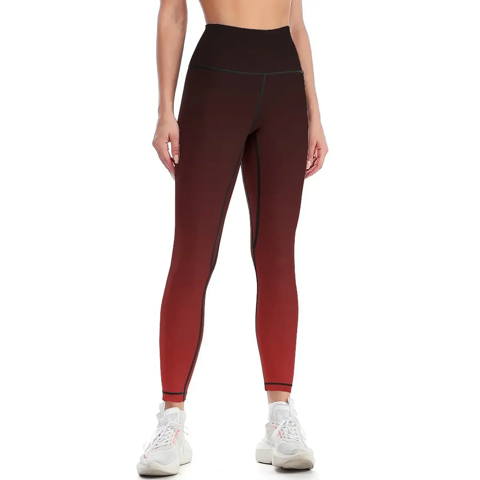 

Black and Red Ombre Background Leggings gym's clothing gym clothing Fitness's gym clothes sporty woman gym Womens Leggings