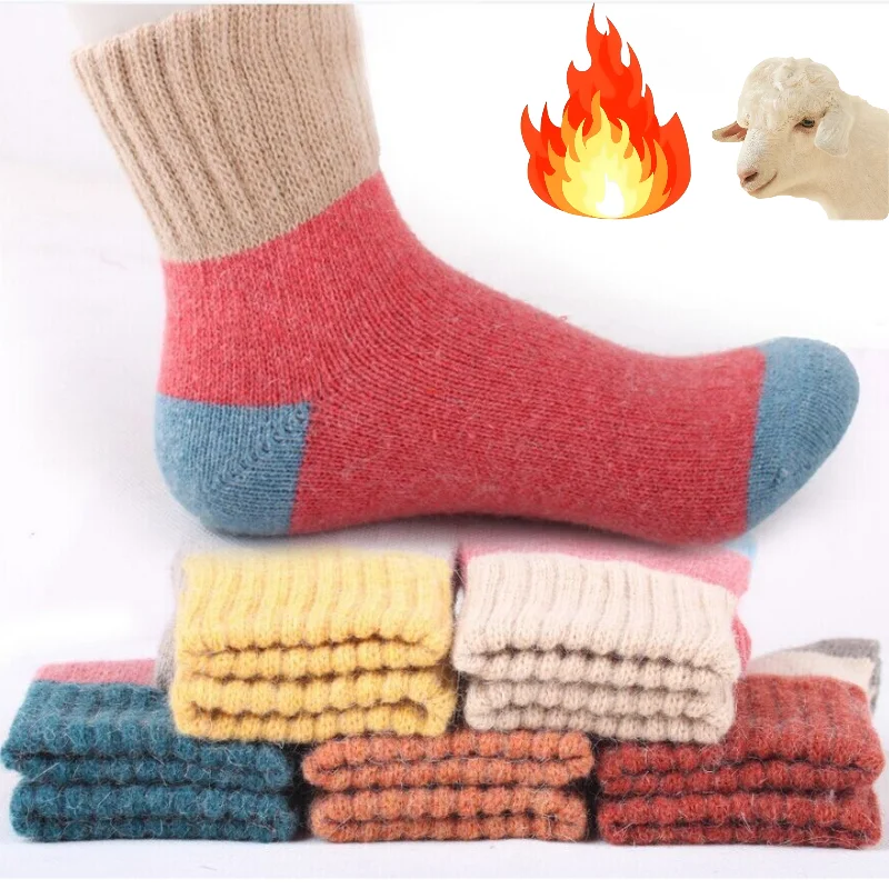 

Exquisite candy colored women's socks, thick warm socks, autumn and winter socks, home floor socks