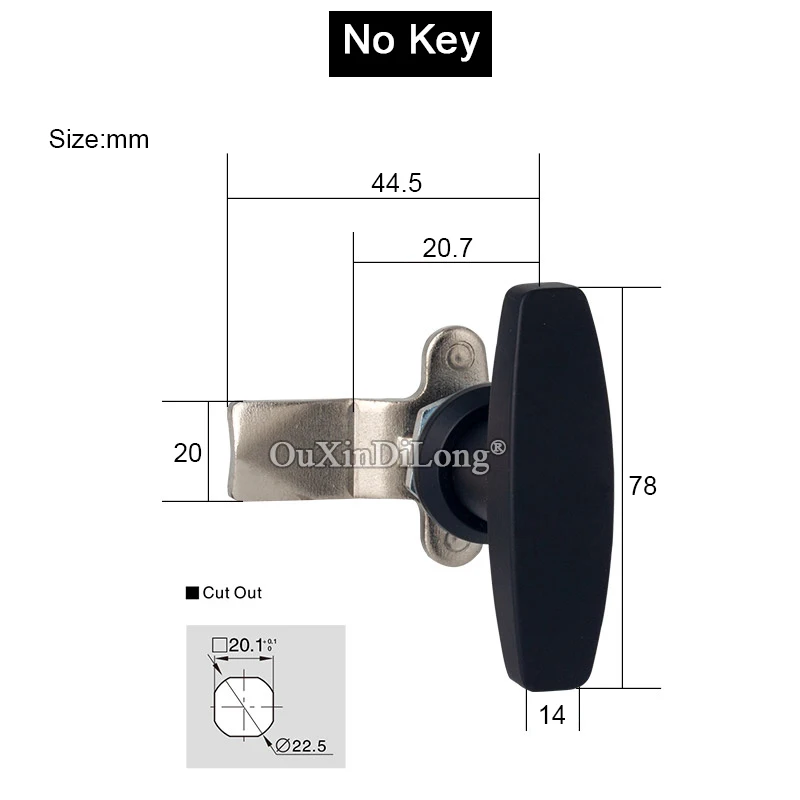 

Brand New 5PCS Zinc Alloy Industrial Equipment Locks Distribution Box Lock Switch Electric Control Cabinet Door Lock Handle Lock