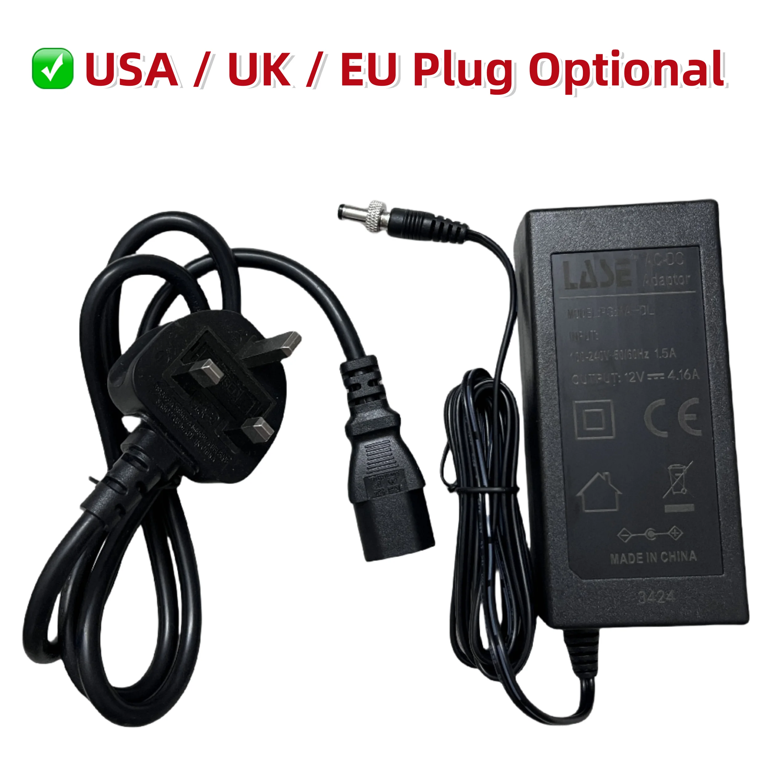 

LASE Power Supply For Mackie DL1608 / DL806 Digital Mixers AC 100-240V Power Adapter