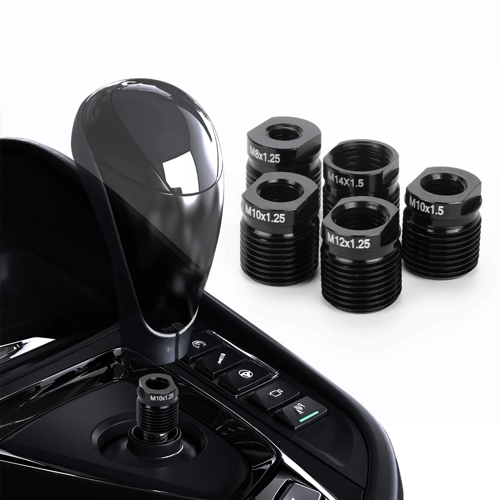 Universal Shift Knob Adapter Aluminum Alloy Thread Connector Car Gear Shifter Accessory