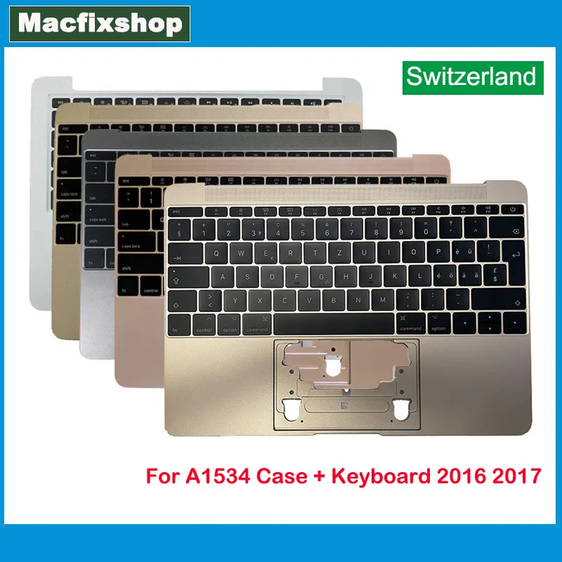 Original Swiss EU A1534 Topcase with Switzerland Keyboard 2016 2017 For Macbook 12