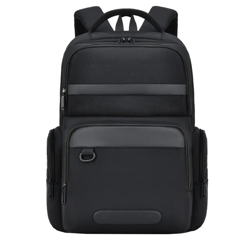 Nesitu A4 Large Capacity Waterproof 14 15.6 inch Laptop Men Women Backpack Schoolbag Hiking Travel Bag Black M8683