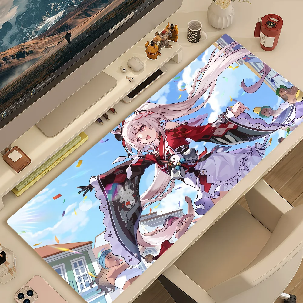 Mouse Pad MousePad Non-slip Lockedge Yo H-Honkai Sparkle Office Castorice Student Gaming Thickened Large Writing Pad Cushion