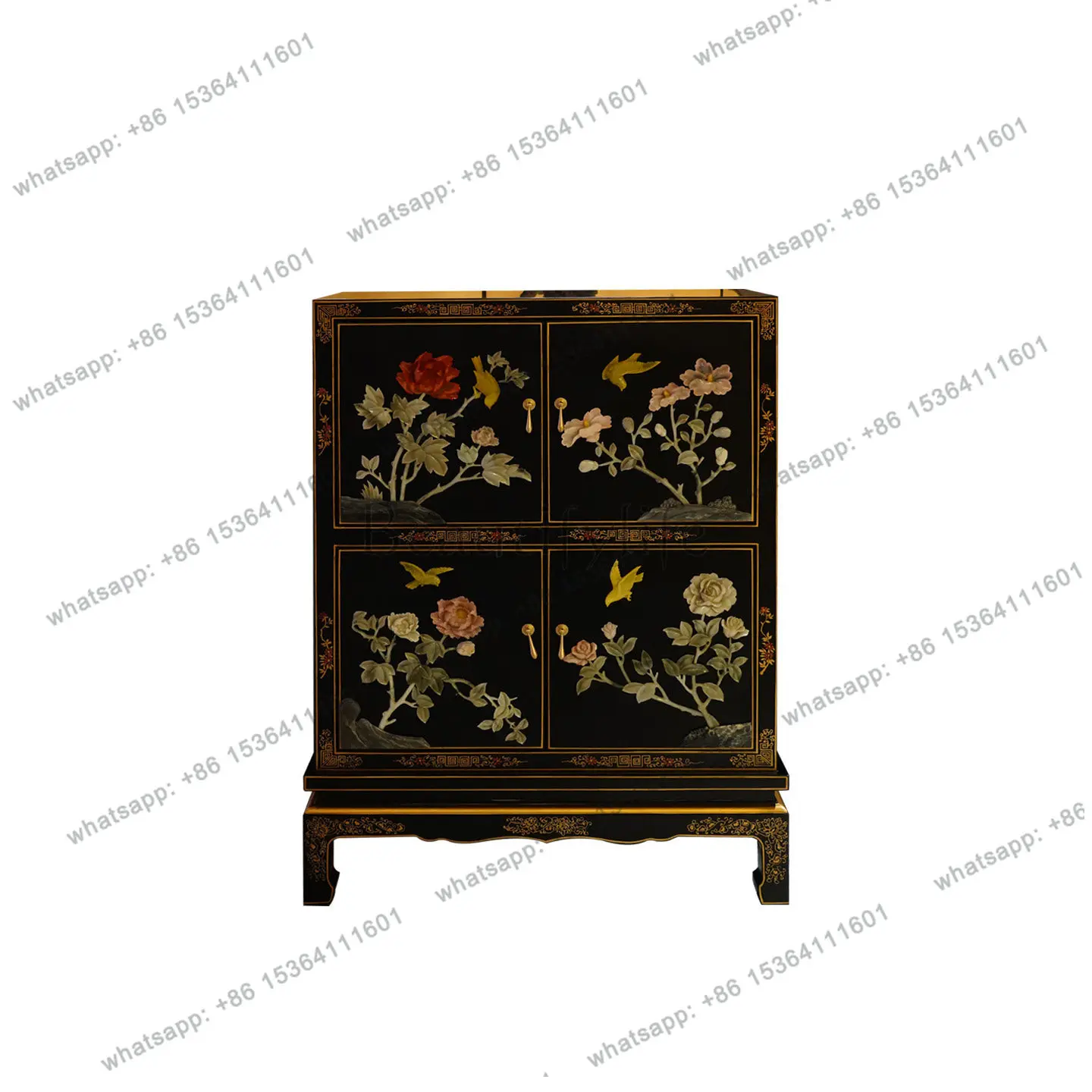 

TS69 new Chinese style painted edge cabinet talc inlaid entrance cabinet 88 * 43 * 118cm