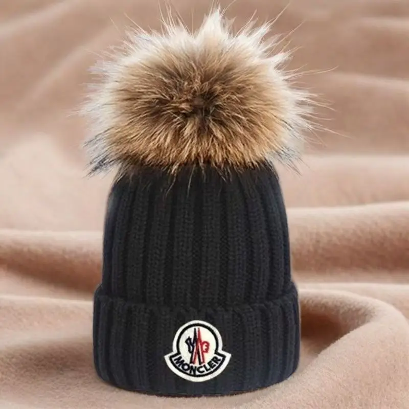 Moncler  Autumn Winter Knitted Hat High Quality Warm Beanie Cap Men And Women Outdoors Warm Unisex Casual Hats