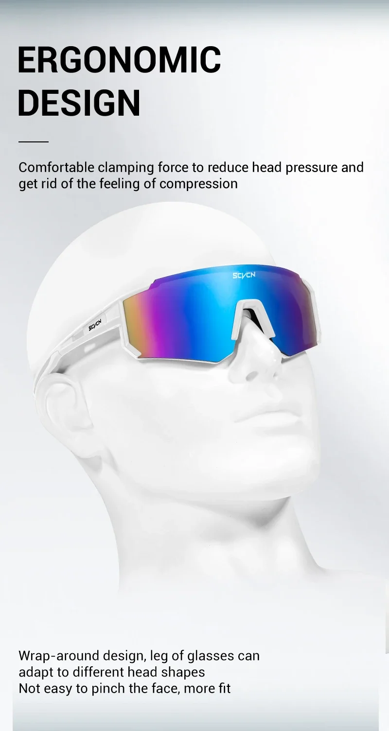 SCVCN Heißer Radfahren UV400 Sonnenbrille Männer Frauen MTB Outdoor Fahren Fahrrad Brille Sport Klettern Schutzbrille Fahrrad Brille – Detail 7