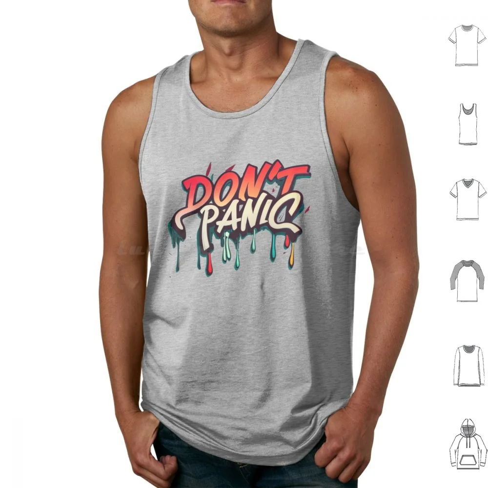 The Hitchhiker's Guide To The Galaxy Tank Tops Vest Sleeveless Dont Panic The Guide Galaxy The Hitchhikers Guide To The