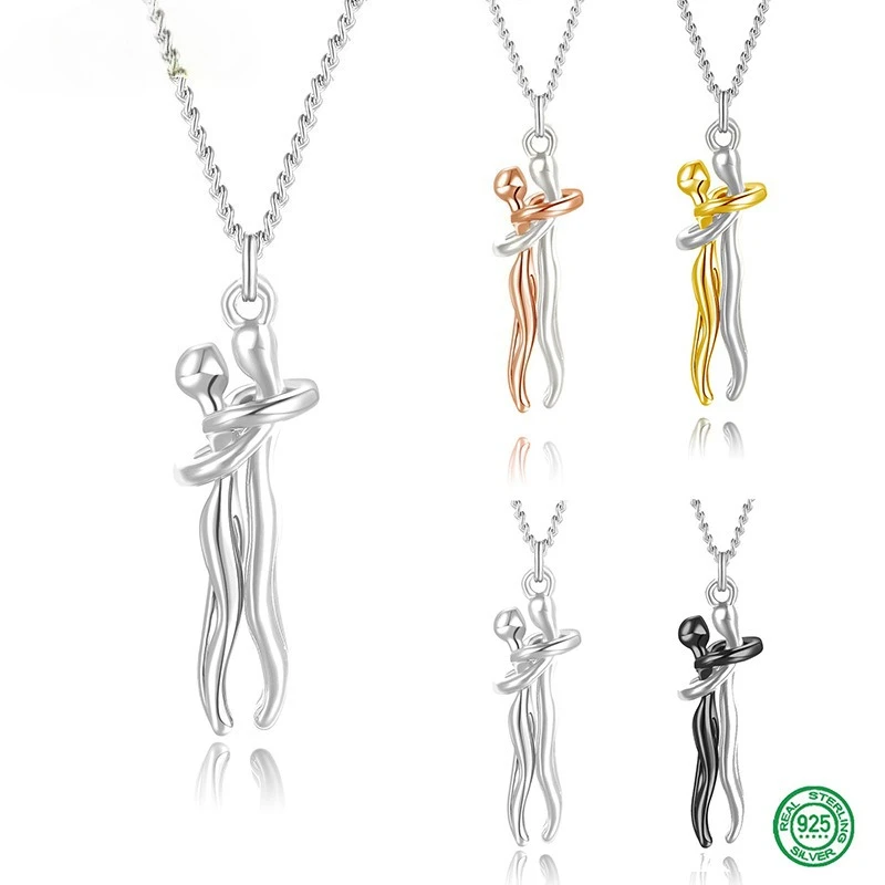 

S925 чистое серебро, ожерелье для пары, мужские и женские персонализированные подвески, аксессуары для свадебной вечеринки на День святого Валентина