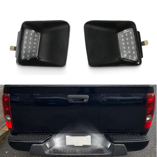 Imagen 1 del producto 2 uds para Chevy Colorado GMC Canyon 2004-2012 parachoques trasero LED luz de matrícula montaje de lámpara pastilla de repuesto blanco