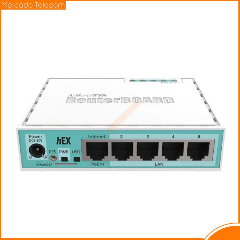 Roteador Gigabit Ethernet MikroTik RB750Gr3 hEX com 5 Portas, Mini Roteador Sem Fio
