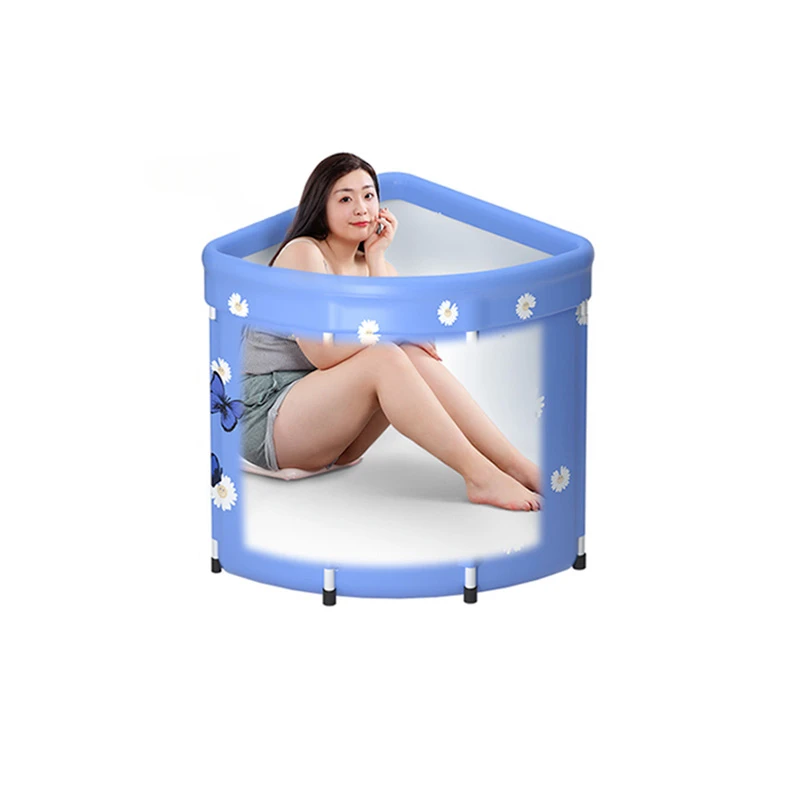 

Comfortable Triangular Bathtubs Foldable Adult Bath Bucket Artifact Swimming Pool Dual-use Sweat Steam Barrel