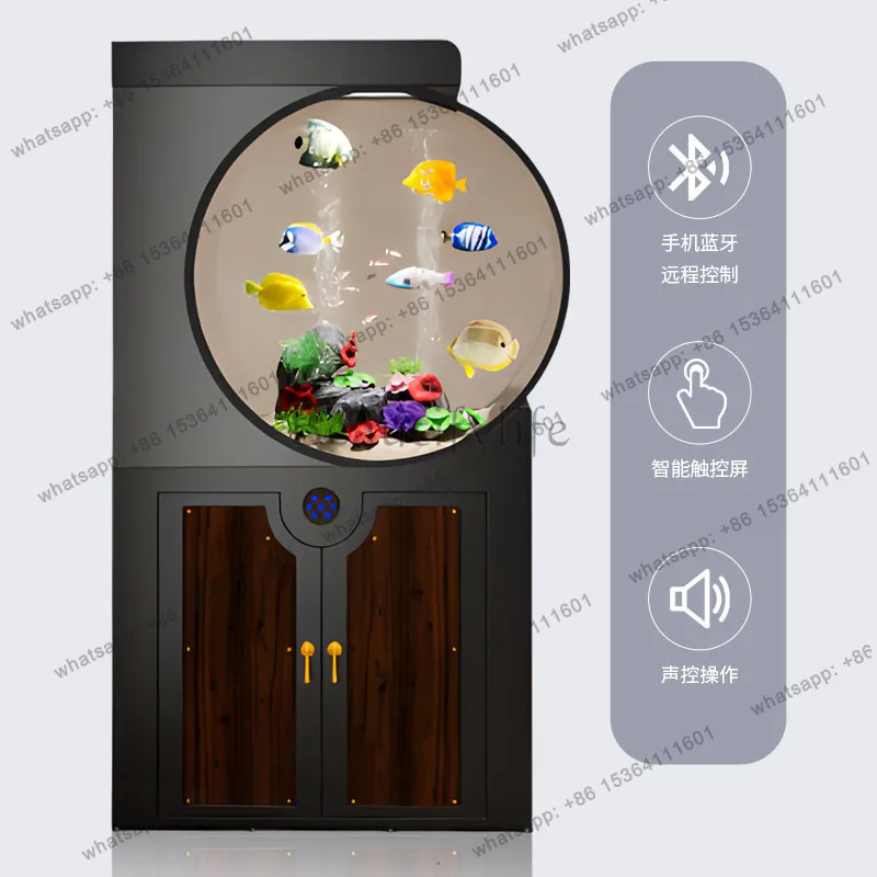 New Light Luxury Semi-circular High-transparency Acrylic Household Intelligent Floor Tank Bottom Filter Is Free of Water Change.