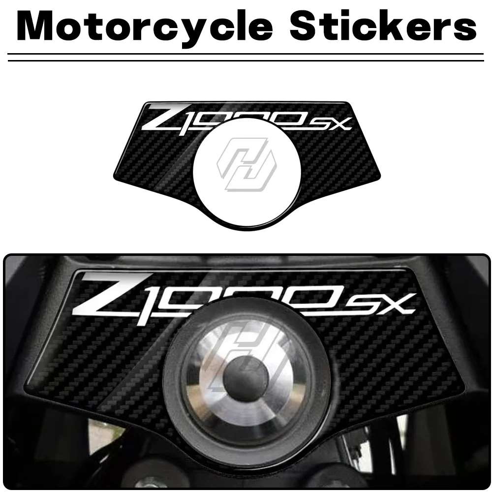 

For KAWASAKI Z1000SX 2011 2012 2013 2014 2015-2017 Motorcycle Stickers Carbon Fiber Asppearance Decal Upper Triple Yoke Defender