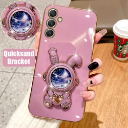 Quicksand Astronaut Phone Holder Case For Samsung Galaxy A34 A54 A21S A20S 5G A10 A10S A11 A12 A13 A14 A02 A03 A04 Stand Cover