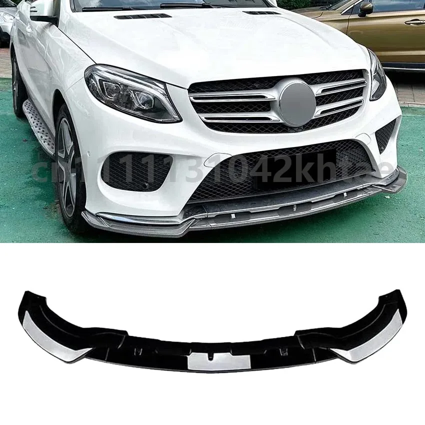 For Mercedes Benz GLE Class W166 C292 Coupe  GLE450 GLE500 GLE43 AMG 2015-2019 Lower Splitter Kit Front Bumper Spoiler Lip