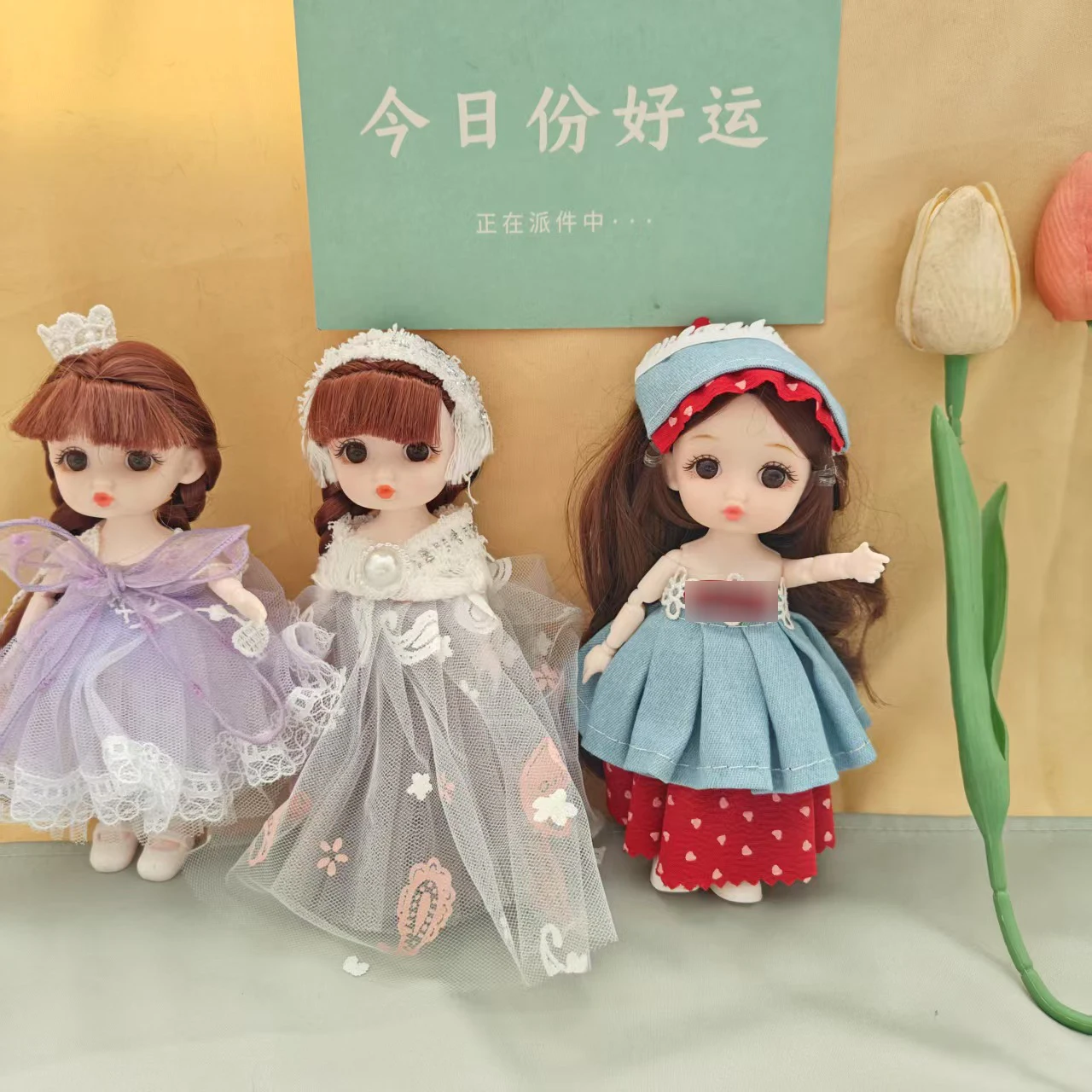 1/8 Kawaii Maruko Mädchen Prinzessin Puppe Spielzeug 17 cm BJD Puppe Gelenke Bewegliche Mode Kleid Kinder Spielen Haus Dress up Spielzeug Geschenk