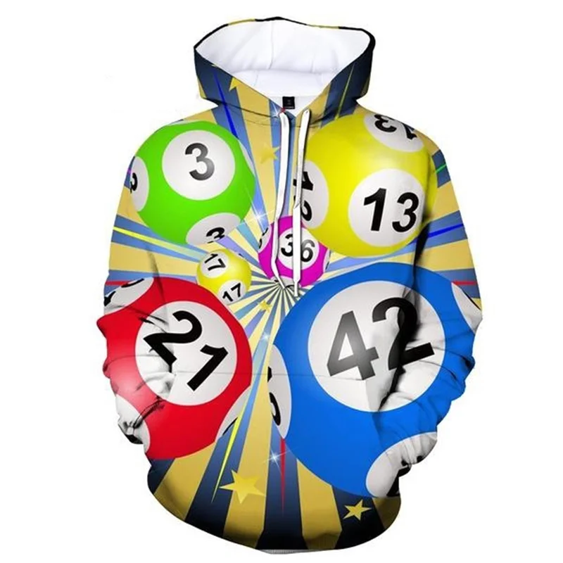 New Fashion Men Women Hoodies 3d Printed Balls Billiards Loose Top Casual Long sleeve Oversized Hoodies