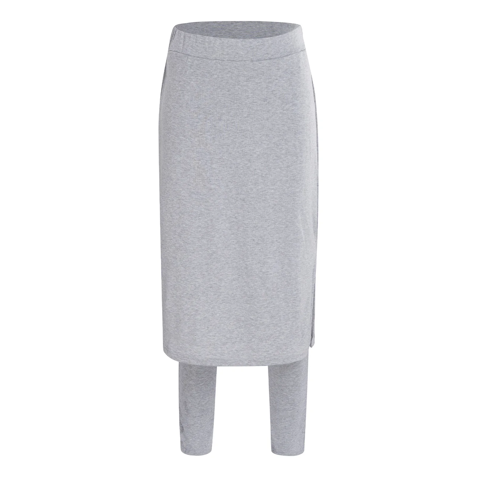 여성용 2 in 1 테니스 스포츠 팬츠스커트 하이웨이스트 신축성 사이드 슬릿 스커트 레깅스 캐주얼 골프 야외 운동 활동복