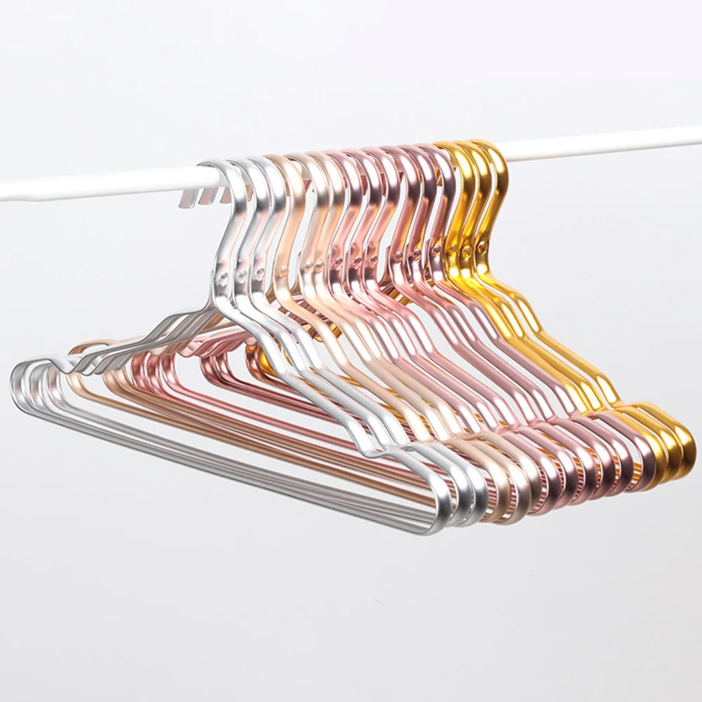 5 قطعة شماعات الملابس المعدنية الذهب المضادة للانزلاق غير أثر خزانة الشماعات الكبار متاجر الملابس ملابس المنزل
