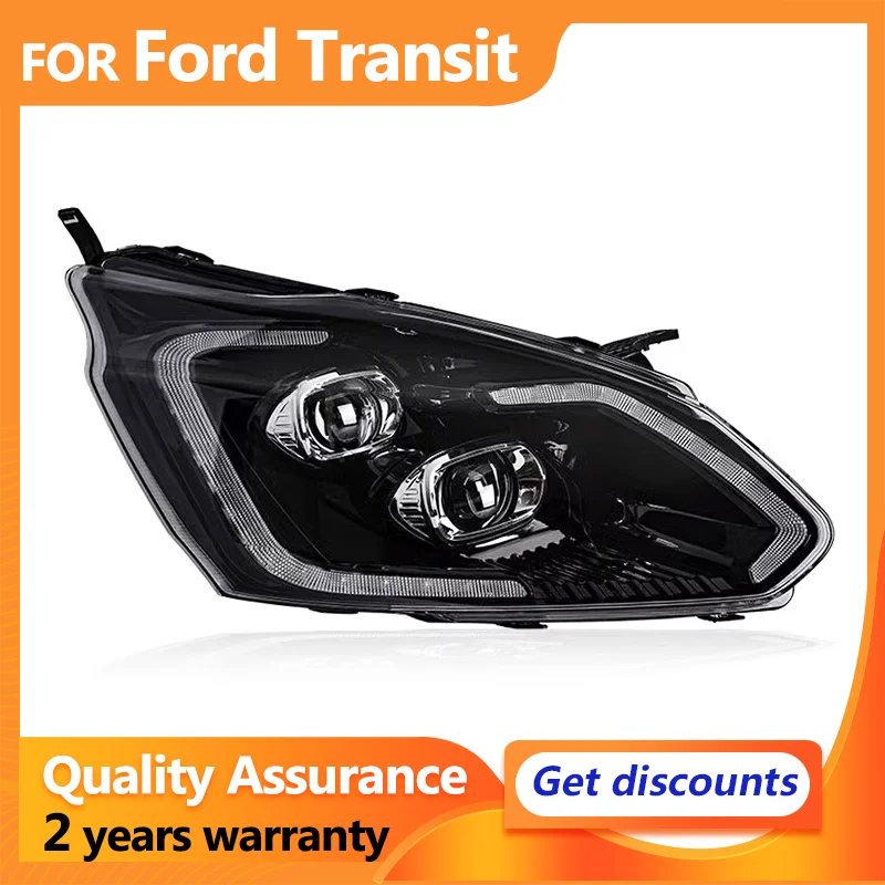 For Ford Tourneo Custom Transit full LED headlights 2016-2022 LED Dynamic turn signal Upgrade Bicofal Lens Headlights Assembly