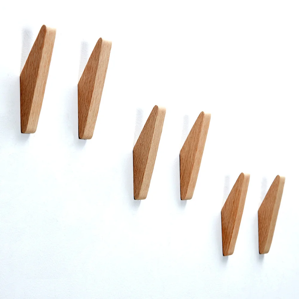 Cat Sticker Hooks Waterproof Moisture-proof Triangular Shape Black Walnut Household Accessories Strong Door Wall Hanger