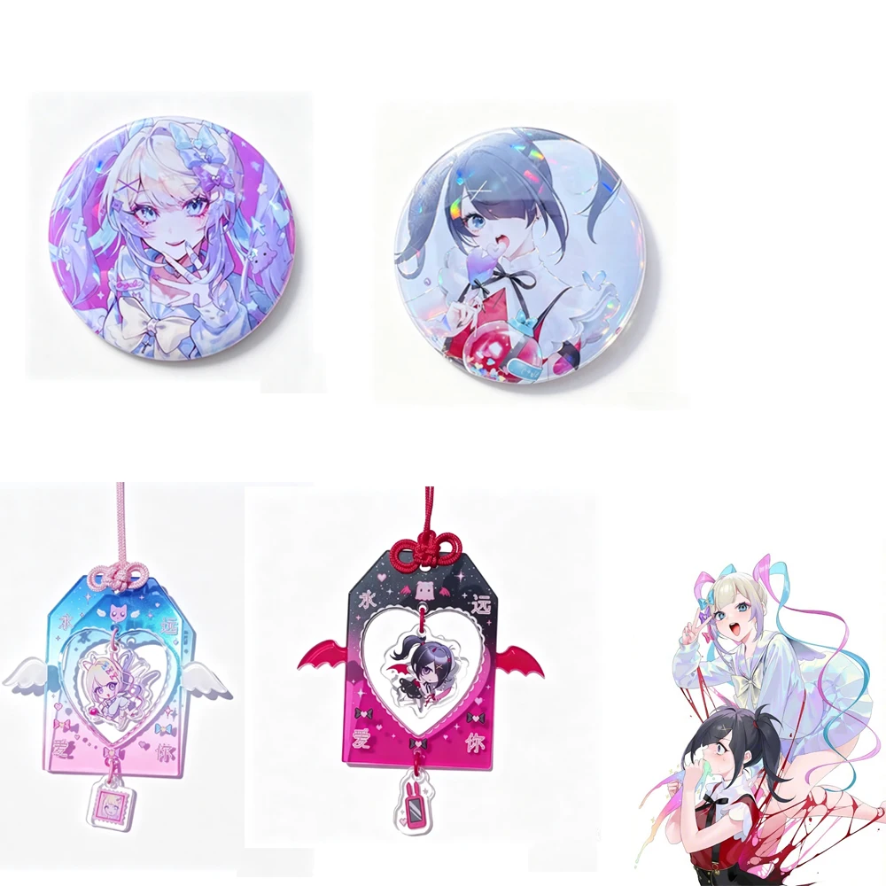 Game NEEDY GIRL OVERDOSE Rain Ame Cosplay COSTUME Badge Pin SPTE Tinplate Brooch Prop