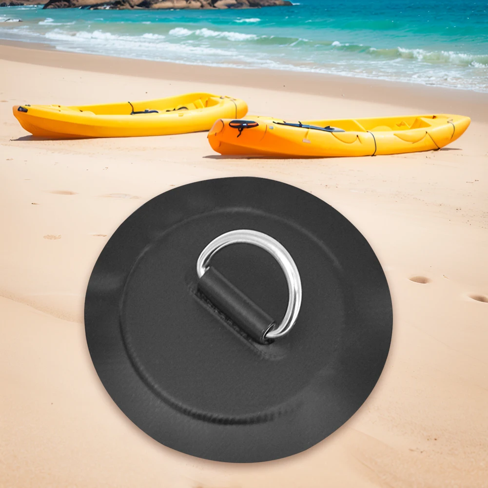 8cm D-Ring Patch D Ring Pad Round Shape Stand Up Paddle Ring Patch Seawater Resistant for Inflatable Boat Kayak