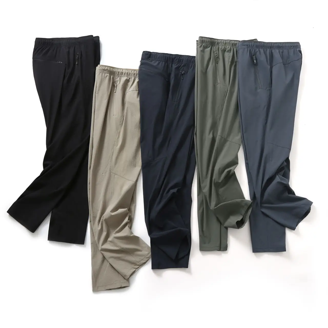 Men's Casual Pants Elastic Waist Waterproof Qui Dry Four Way Stretch Breathable Summer Lightweight Faion Urban Sle