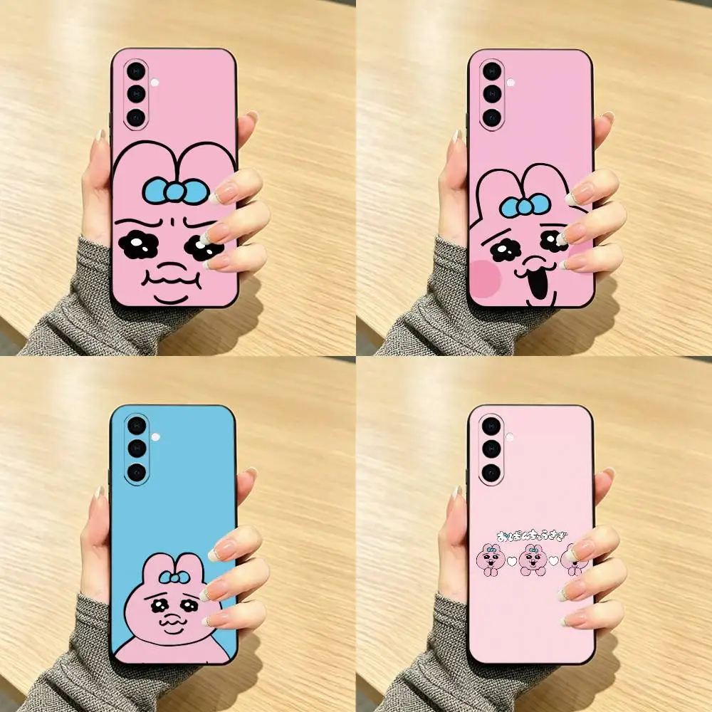Cartoon opanchu usagi  Phone Case Black Silicone Soft For Samsung Galaxy A73,A72,A71,A70,A53,A52,A51