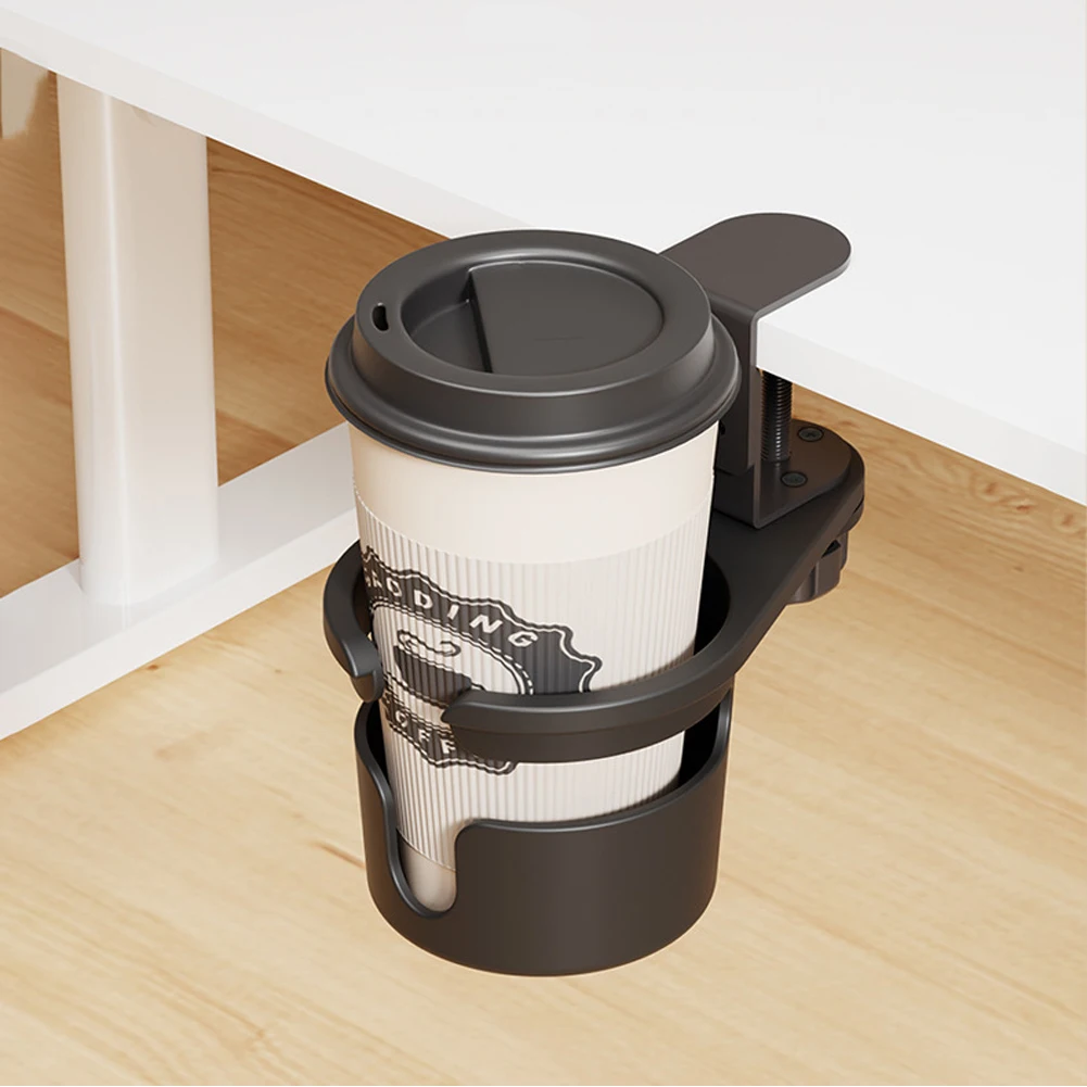 حامل أكواب مكتبي دوار، حامل كوب القهوة، 3 حامل زجاجة معزول بارتفاع قابل للتعديل، متعدد الوظائف لمشروبات القهوة والشاي