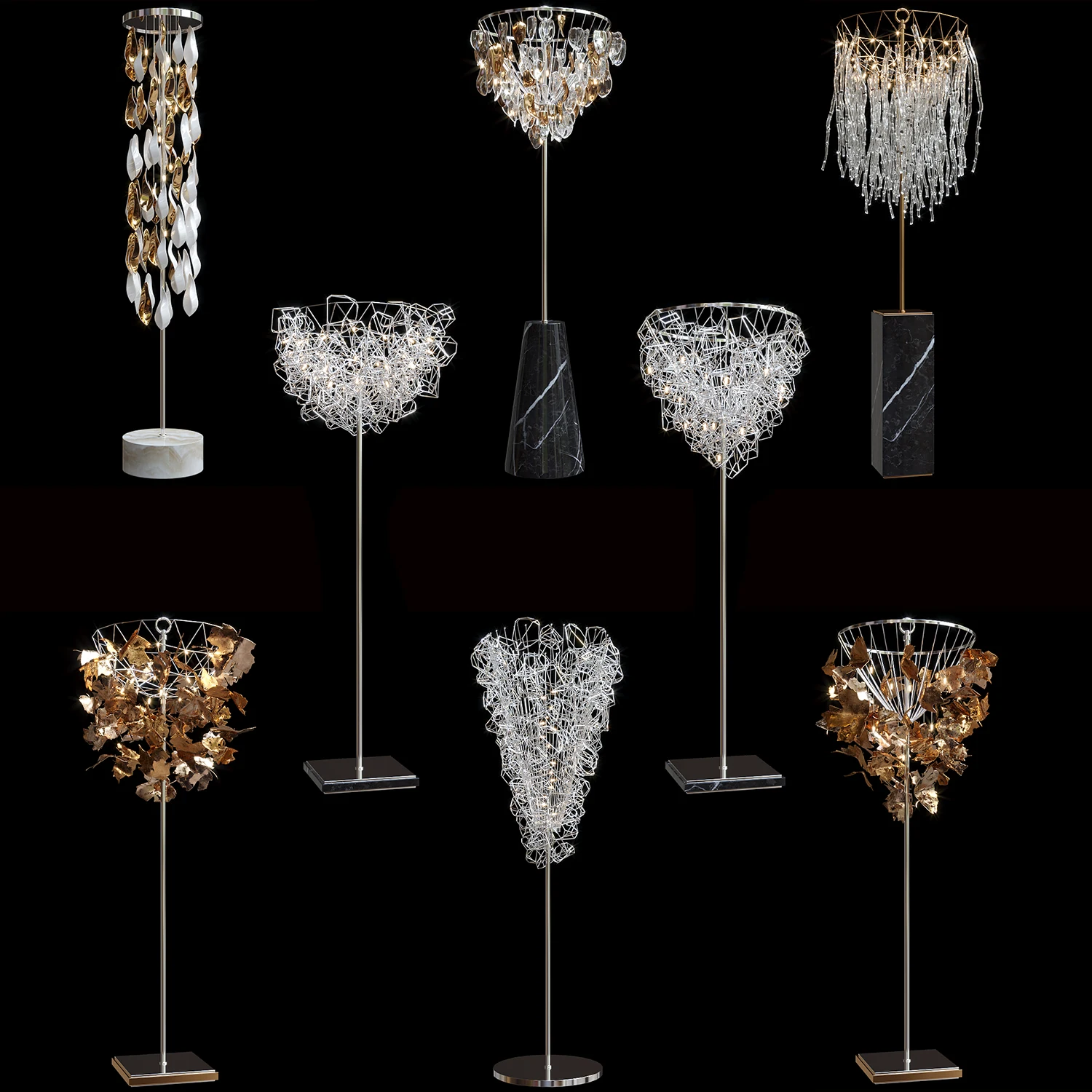 Custom Modern LED Floor Lamp Gold Postmodern Living Room Hotel Standing Lamp Bedroom Decorative