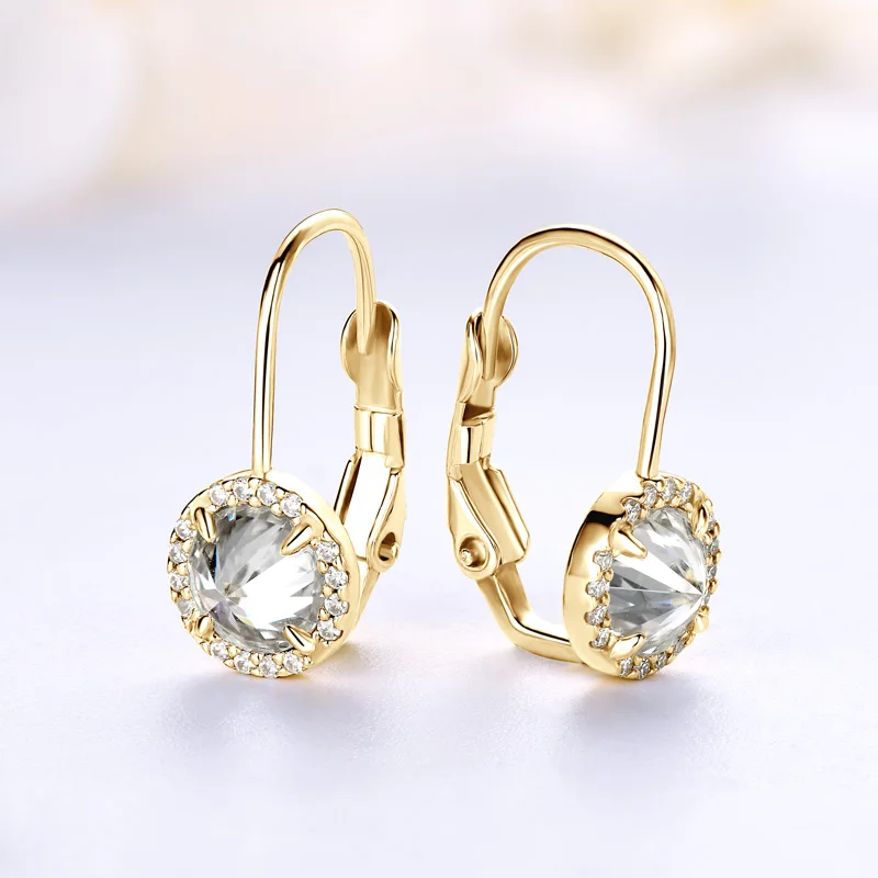 

Lnngy Classic U-shaped Hoop Earrings Certified 925 Sterling Silver 6.5mm Moissanite Huggies Earring For Women Wedding Jewelry