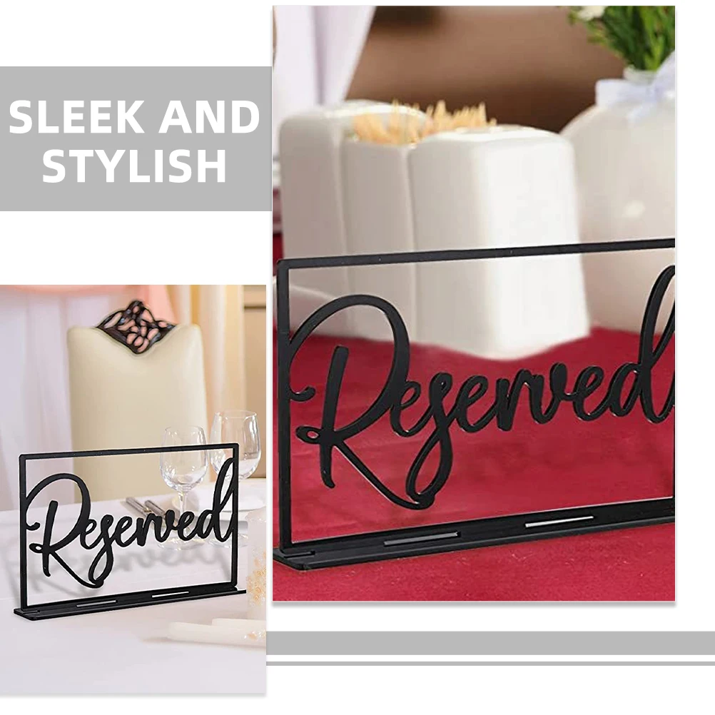 

4pcs Acrylic Reserved Table Signs For Wedding Banquet Restaurant Conference Room Seat Reservation Portable Clear Signage