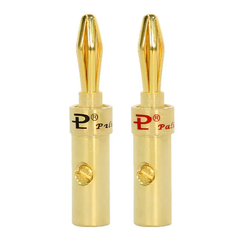 8pcs 24K Gold-plated Copper Banana Speaker Plug Connector Adapter Audio Banana Connectors for Speaker Terminal Wire Amplifiers